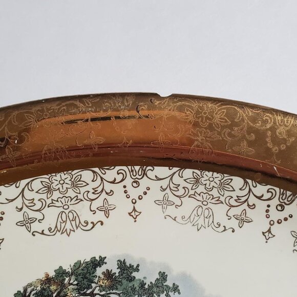 Vintage Sabin Crest O Gold 22K Warranted Platter - Picture 3 of 6